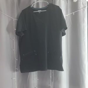 BLACK SCRUB STAR TOP